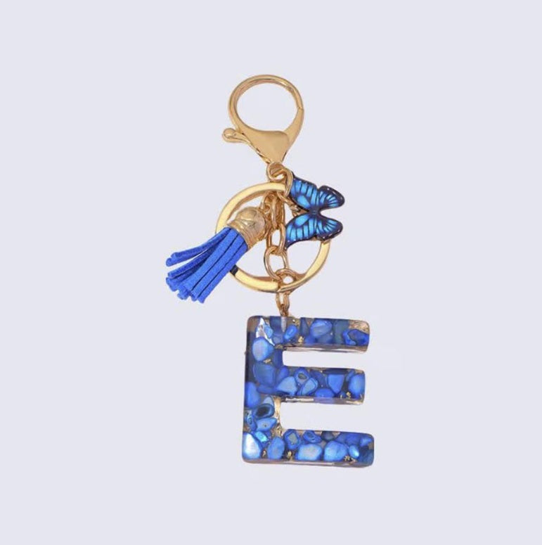 High Quality A-Z Initial keychain Tassel Butterfly (All letters available)