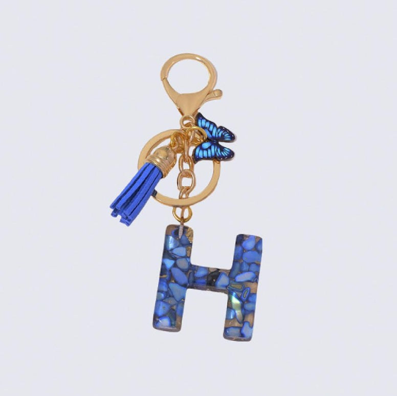 High Quality A-Z Initial keychain Tassel Butterfly (All letters available)