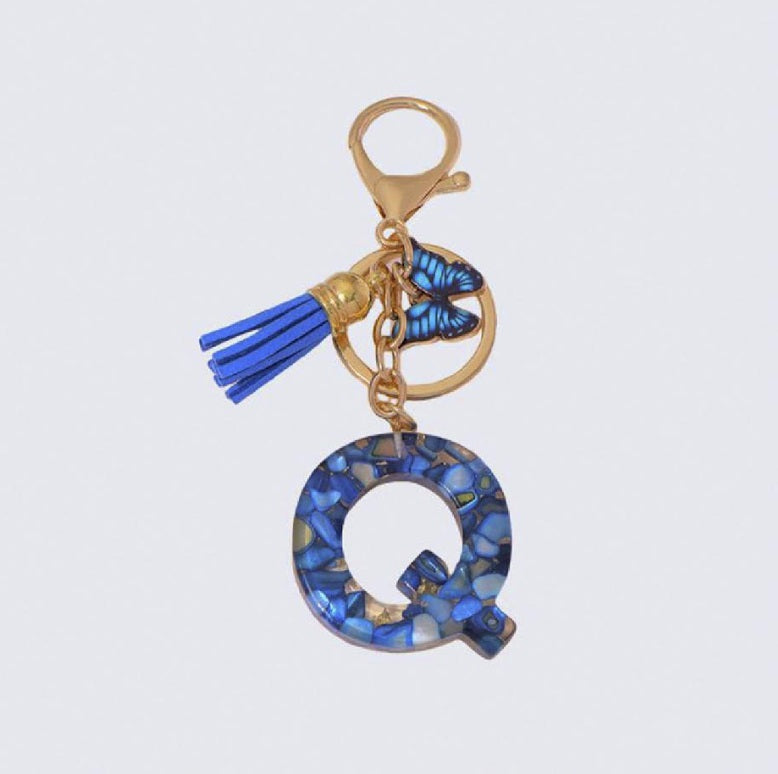 High Quality A-Z Initial keychain Tassel Butterfly (All letters available)