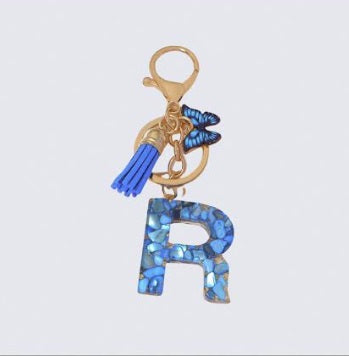 High Quality A-Z Initial keychain Tassel Butterfly (All letters available)