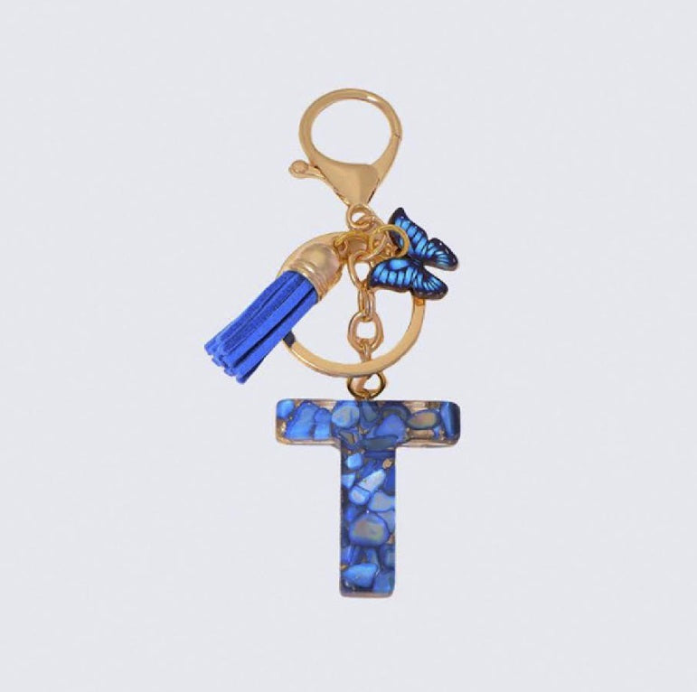 High Quality A-Z Initial keychain Tassel Butterfly (All letters available)