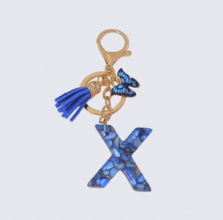 High Quality A-Z Initial keychain Tassel Butterfly (All letters available)