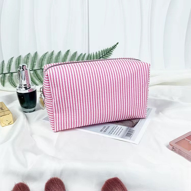 Stripe Make up pouch for women