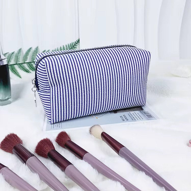 Stripe Make up pouch for women