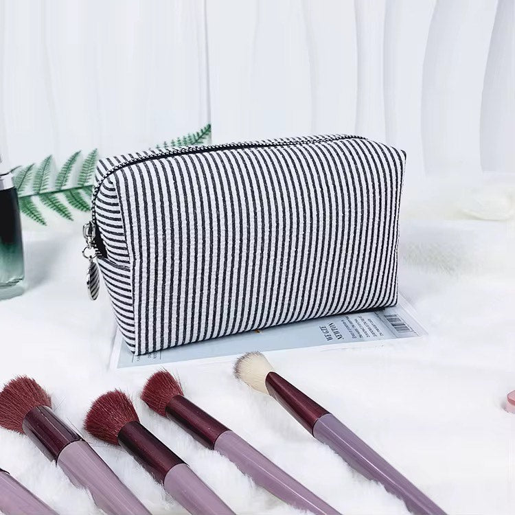 Stripe Make up pouch for women