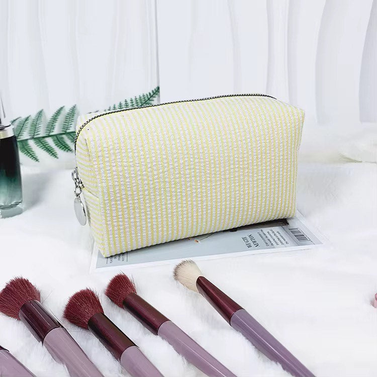 Stripe Make up pouch for women