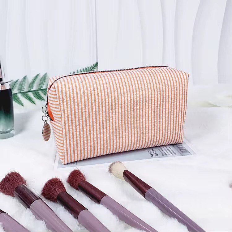 Stripe Make up pouch for women