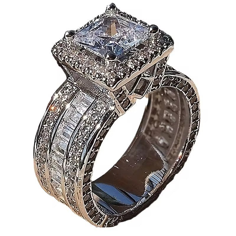 Silver 3A Female Plating Ring size 6 to 10