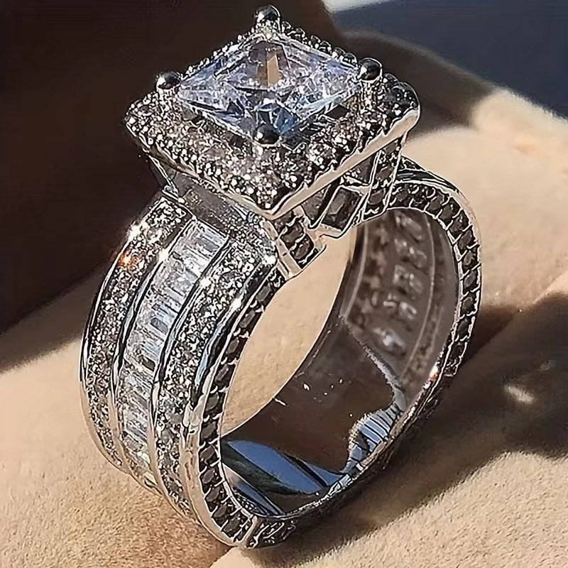 Silver 3A Female Plating Ring size 6 to 10