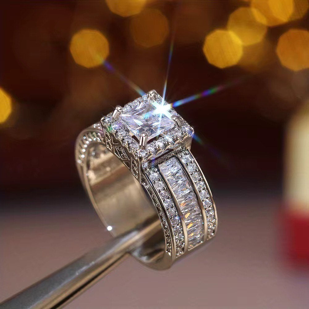 Silver 3A Female Plating Ring size 6 to 10
