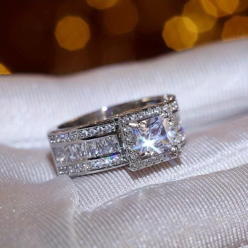 Silver 3A Female Plating Ring size 6 to 10