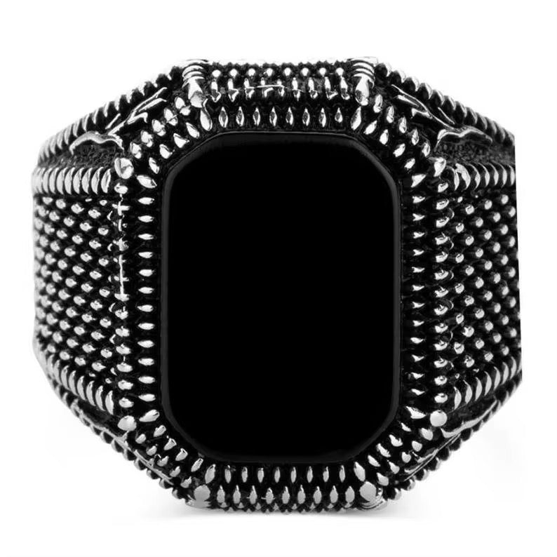 Square Agate Men’s Ring size 6 to 12