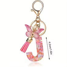 High Quality A-Z Initial keychain Tassel Butterfly (All letters available)