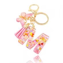 High Quality A-Z Initial keychain Tassel Butterfly (All letters available)