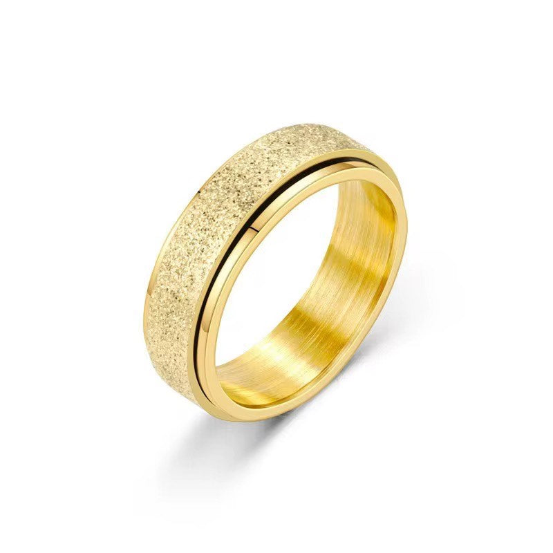 Stainless Steel Anxiety Fidget Ring size 5 to 13