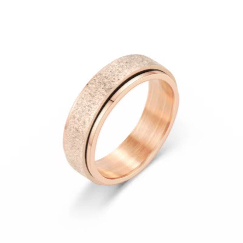 Stainless Steel Anxiety Fidget Ring size 5 to 13
