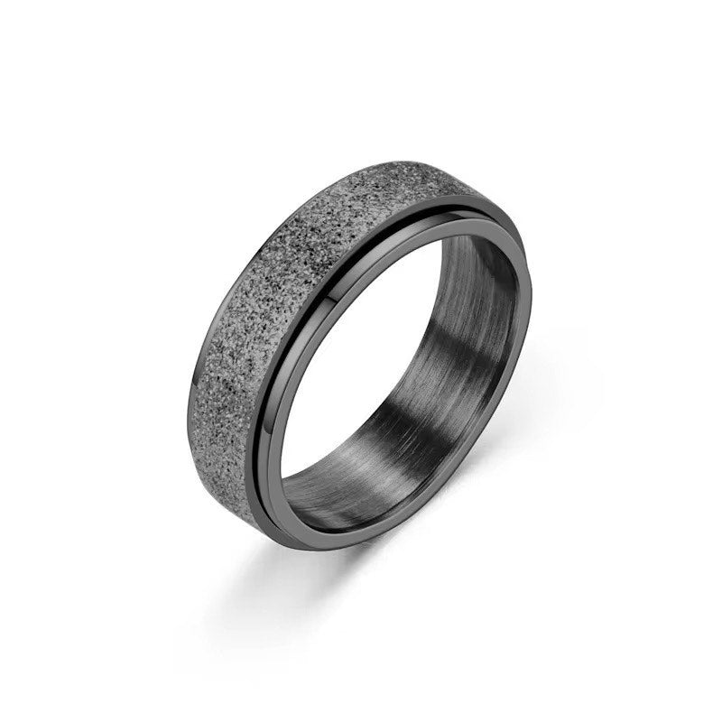 Stainless Steel Anxiety Fidget Ring size 5 to 13