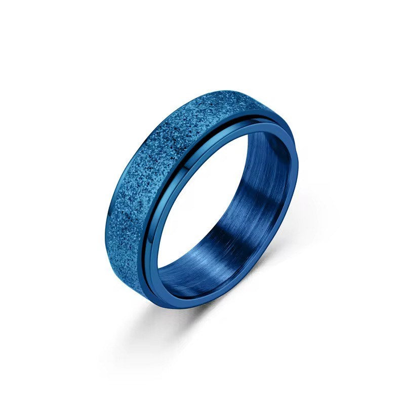 Stainless Steel Anxiety Fidget Ring size 5 to 13