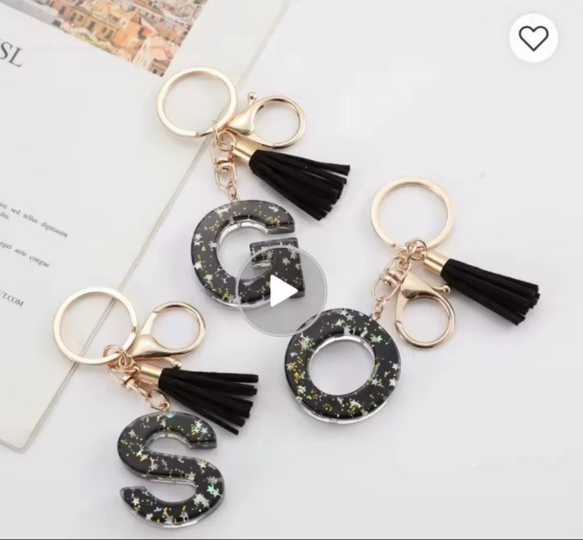 High Quality A-Z Initial keychain Tassel Butterfly (All letters available)