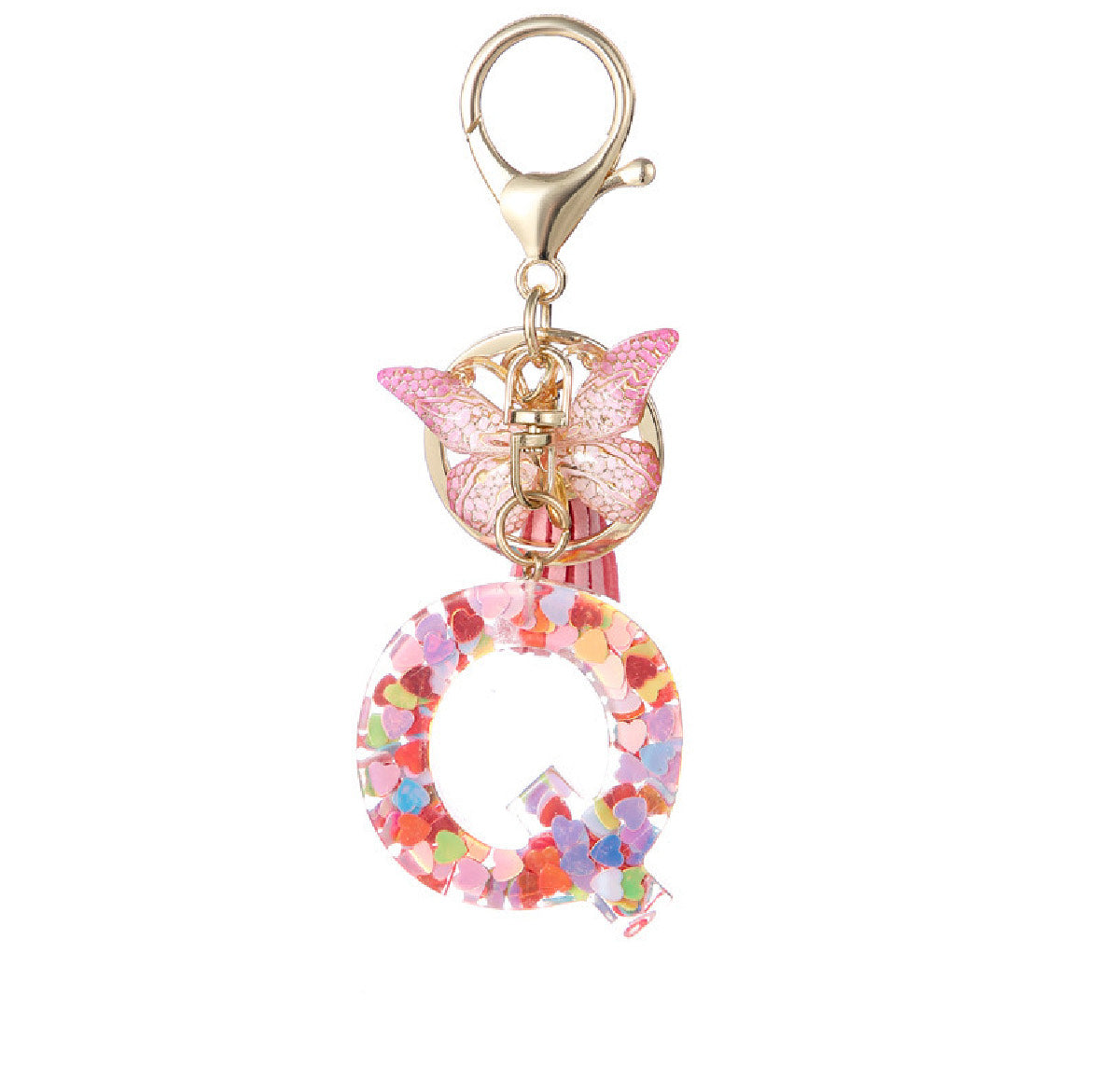 High Quality A-Z Initial keychain Tassel Butterfly (All letters available)