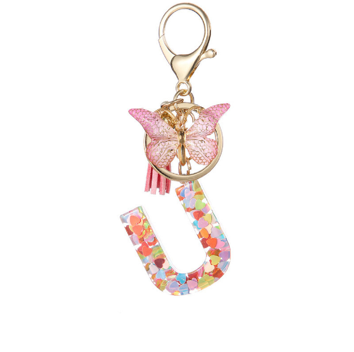 High Quality A-Z Initial keychain Tassel Butterfly (All letters available)