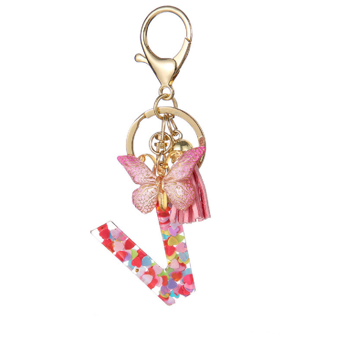 High Quality A-Z Initial keychain Tassel Butterfly (All letters available)
