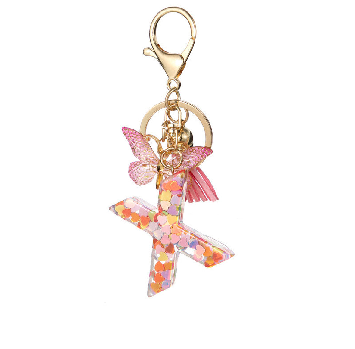 High Quality A-Z Initial keychain Tassel Butterfly (All letters available)
