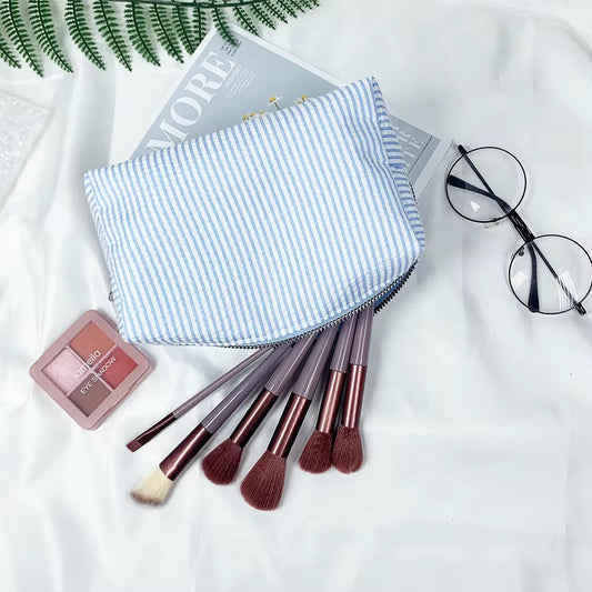 Stripe Make up pouch for women
