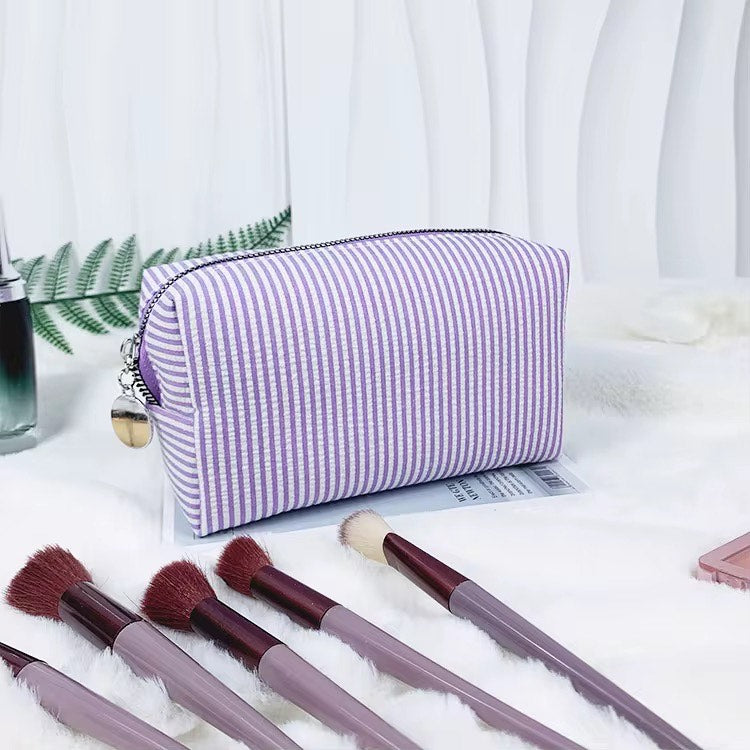 Stripe Make up pouch for women